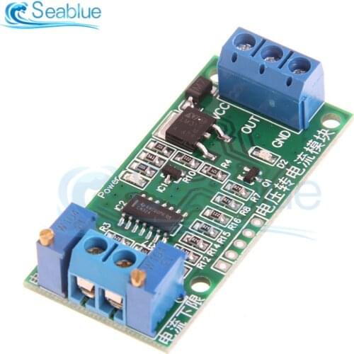 0-2.5V/0-3.3V/0-5V/0-10V/0-15V/0-24V to 4-20mA 0-20mA DC 12V-24V Linear Conversion Voltage to Current Transmitter Signal Module