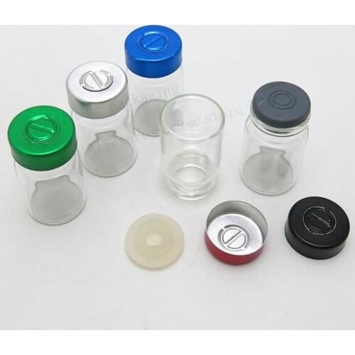 100 x 6ML Mini Clear Glass Vials Bottles Jars with Aluminum Tear Cap 1/5oz Small Skin Care Glass Container