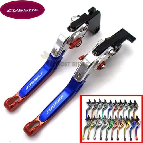20 Colors CNC Adjustable Folding Extendable Motorcycle Brake Clutch Levers For Honda CB650F CB 650F CB650 F 2014-2018 2017 2016