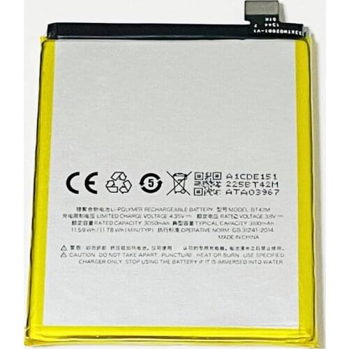 3.8V 3100mAh BT42M For Meizu Blue Charm Metal Telecom M57AC Battery