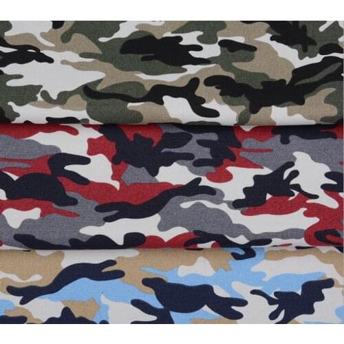 3 Colors Camouflage Printed Canvas Fabric Cotton Cloth Canvas Textile For DIY Home Collection