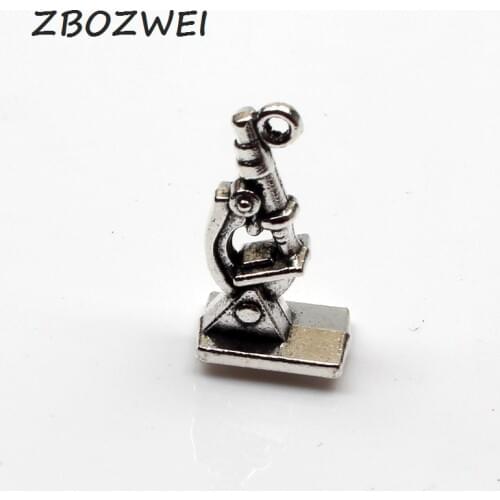 5pcs Charms microscope instrument 21*11*8mm Antique Tibetan Silver Pendant Accessories DIY Vintage bracelet Necklace Handmade