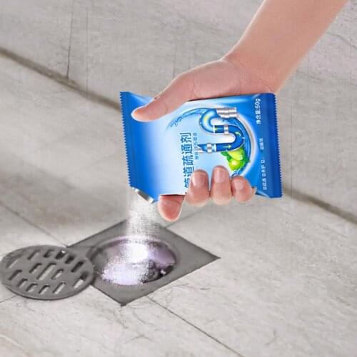 50g/bag Dredging Powerful Sewer Blocking Clean Deodorant Sink Drain Cleaner Pipe Agent Deodorant Dredge Kitchen Clean Supplies