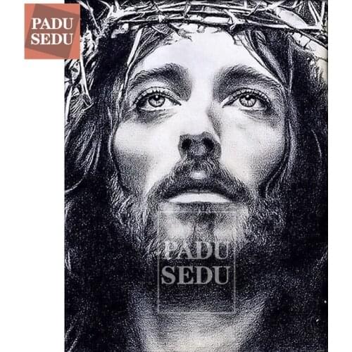 PADUSEDU Full Round Diamond Painting Religion Diamond Embroidery Mosaic Jesus Christ Picture Of Rhinestones Wall Decoration Home