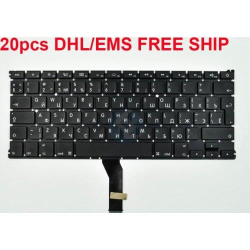 FREE DHL/EMS 20pcs New Keyboard For Macbook Air 13-INCH a1369 a1466 Russian RU Keyboard Replacement Year 2011-2015