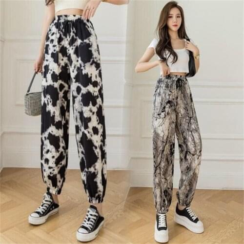 Fashion Vintage Harem Pants Harajuku Woman Trousers Elastics High Waist Pants Korean Causal Pants