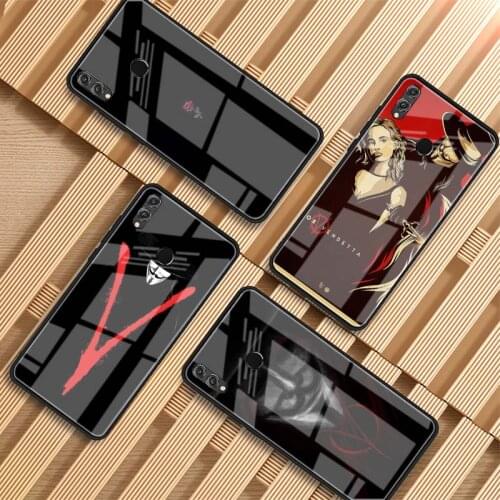 V for Vendetta Tempered Glass Phone Case For Huawei P20 P30 pro P40 lite Mate 20 30 pro 30 lite