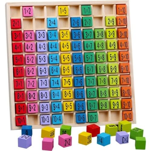 Baby Wooden Math Multiplication Table Game Montessori Parish Kid Early Learning Resources Teacher Aids Children Educational Toy