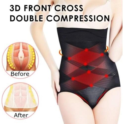 Women High-waist Postpartum Belly Pants Cross Compression Body Shaping Briefs