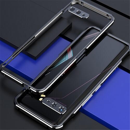 For ASUS ROG 3 Phone Two-color Metallic Phone Frame With Lens Ring Simple Creative Metal Frame Edge Protective Cover