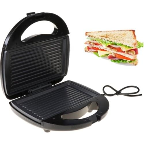 Curved Stripe Omelette Bread Waffle Sandwich Maker Grill Non-stick Coating Cool 95AC