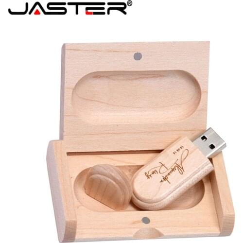 JASTER (OVER 1 PCS free LOGO) wooden + box usb flash drive pendrive 4gb 8gb 16gb 32gb memory stick photography gifts