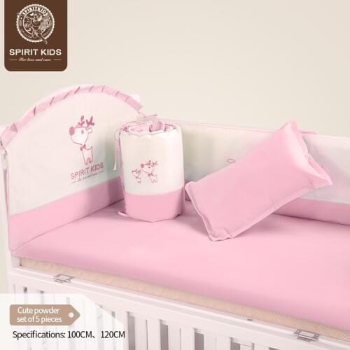 Baby bedding sets 5 piece set soft and comfortable for girls and boys breathable close skin No fluorescent agent