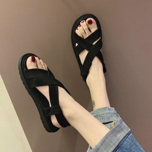 Summer new style Korean casual sports sandals all-match flat-bottomed comfortable fashion womens shoes