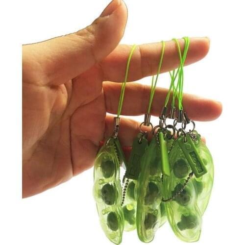 Mini Fidget Toy Antistress Squeeze Bean Edamame Relieve Stress Toy Lovely Squeeze Beans Emotion Figet Toys