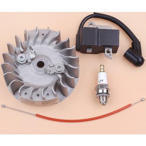 Flywheel Ignition Coil Module Throttle Cable Kit For HUSQVARNA 450 445 445E 450E Chainsaw Replacement Parts 544111801 573935701