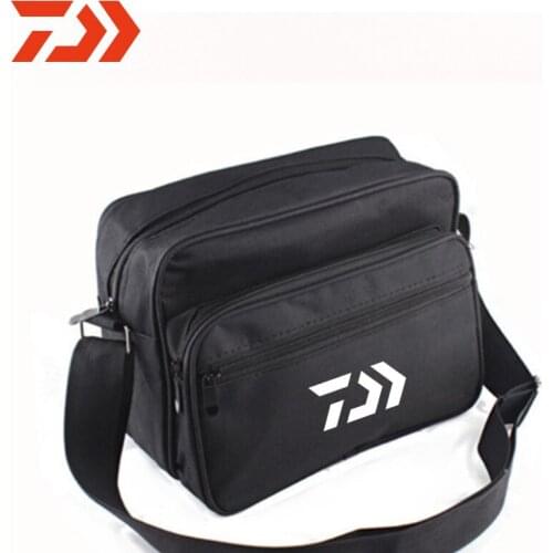 Daiwa 2020 Mens Waterproof Shoulder Bag Outdoor Fishing Thick Canvas Tool Bag Multifunctional Collection Waist Bag