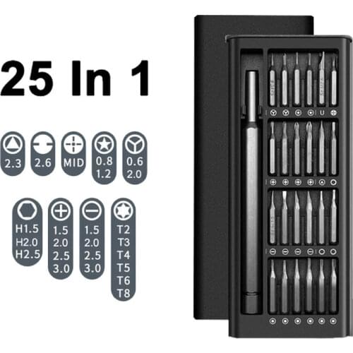Screwdriver Tool Set 25 63 IN One Magnetic Screw Driver Kit Precision Phillips Hex Screwdriver Bits Phone Repair Mini Tool Case