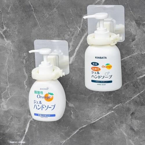 2021 NEW Bathroom Organizer Wall Mounted Shampoo Bottle Shelf Shower Gel Rack Liquid Soap Holder Self Adhesive Shelves Hanger