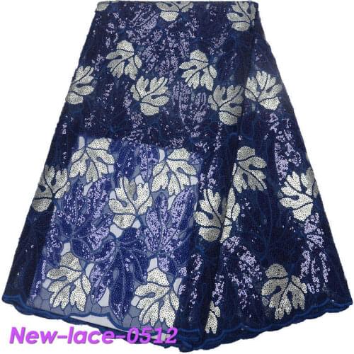 Latest Nigerian Lace Fabric Sequin Embroidery Organza Lace Fabric High Quality African French Lace Fabric For Wedding A002