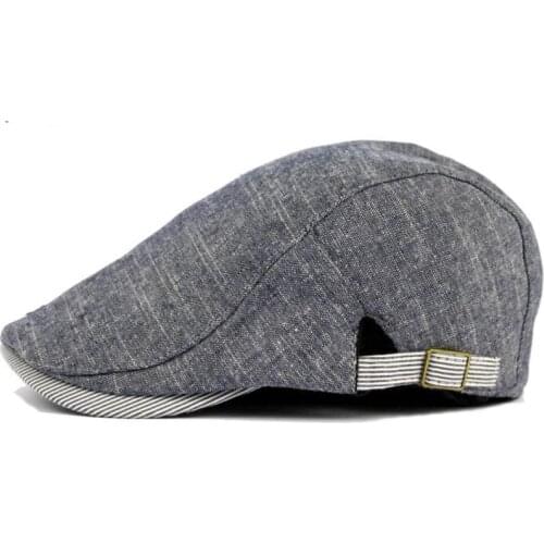 2017 New Beret hat Linen Mens Beret Boina For Women Hats flat cap thin summer British Vintage style sun protection