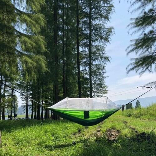 New Outdoor Swing Hammock Garden Double Nylon Anti-mosquito Parachute Bed Fashion Portable Picnic Camping Leisure Swing Chair