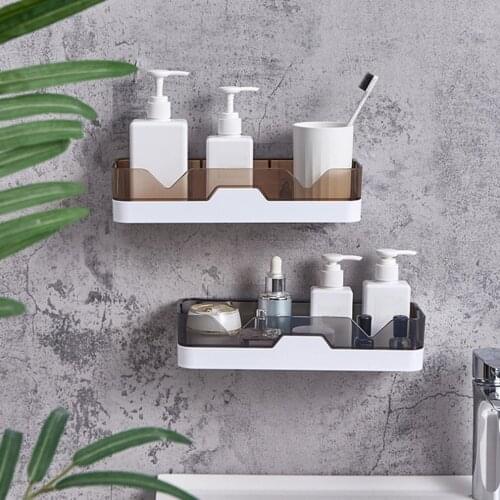 Kitchen Bathroom Toilet Shelf Wall Mount Storage Rack Cosmetic Organizer WC Shampoo Holder Shower Shelves Home Bath Accessories