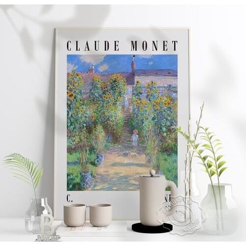 Claude Monet Exhibition Poster, The ArtistS Garden Claude Monet High Quality Print Home Wall Decor Art Gift, Monet Tate Modern