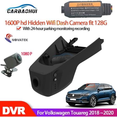 Car Hidden WiFi DVR Dash cam Camera Video Recorder For Volkswagen Touareg 2018 2019 2020 high quality Night vision HD 1600P