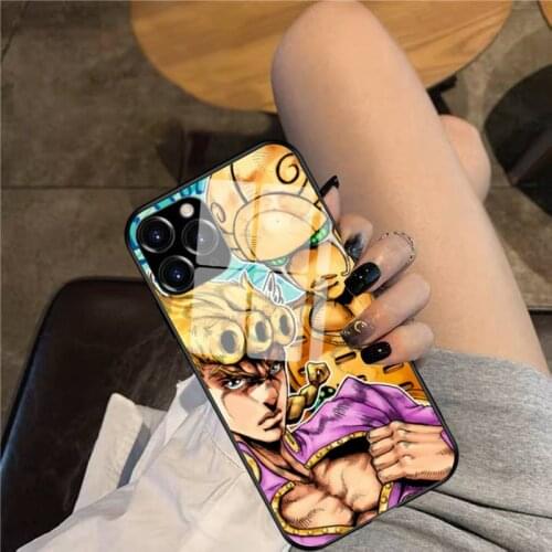 Jojos Bizarre Adventure Phone Case Glass Phone Case For iphone 12 11 Pro Max XS XR X 8 7 Plus SE2 Case