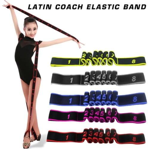 Yoga Belt Stretch band Latin Dance Elastic Stretch Belt Exercise Pull Strap Yoga Fitness Resistance Band Gymnastics Supplies