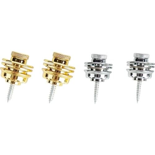 New 2 Pcs Guitar Strap Lock Button Quick Release Strap Retainer System for Electric Acoustic Guitar, Bass, Ukulele