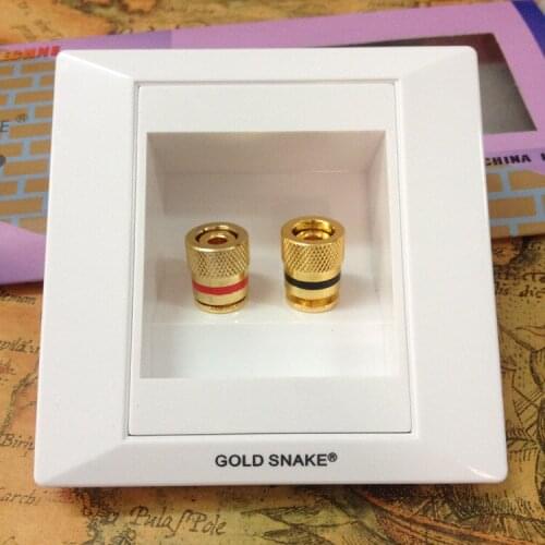 Audio panel speaker wire junction box speaker junction box banana socket two wall plug