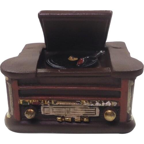 1/6 Miniature Dolls House Resin Record Player Music Furniture Accessory Toy