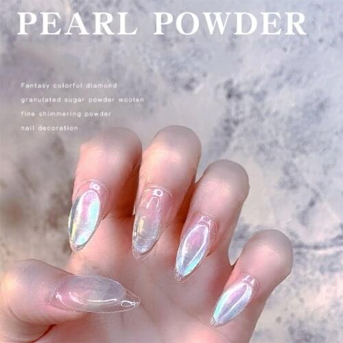 1g/box Diamond Cat Eye Pearl Powder Manicure Shimmer Powders Mermaid Mirror Matt Nail Pigment Glimmer Nail Art Dust