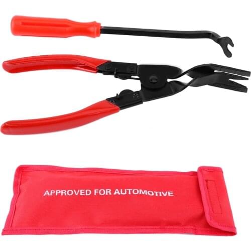 1 Set of 2 pcs Universal Car Interior Door Panel & Trim Clip Removal Plier Upholstery Remover Pry Bar Tool