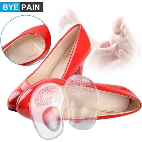 1Pair Metatarsal Pads Gel High Heel Cushion, Pain Relief Forefoot Pads,Foot Care Non Slip Shoe Inserts,Granules Relieve Pressure