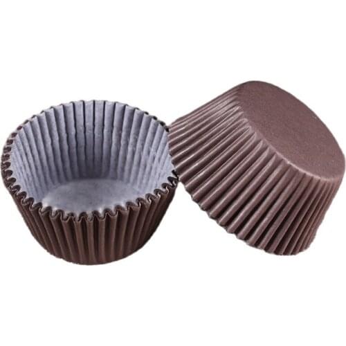 100pcs Chocolate Cupcake Paper Liners Muffin Cases Cup Cake Baking Egg Tarts Tray Accessories Pastry Decorating Tools H289