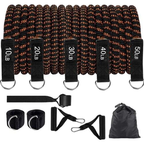 11PCS/Set Resistance Bands Physical Training Elastic Ropes Door Fitness Pull Rope Yoga Elastic Belt For Muscle Strength Training