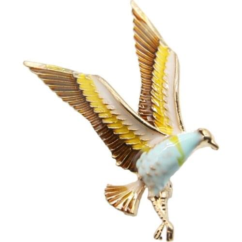 2020 Fashon Costume Jewelry New Cute Enamel Pin Metal Eagle Brooch Broches Vintage Animal Brooches For Women Men