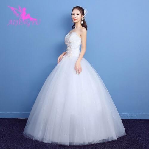 AIJINGYU 2021 sexy Customized new hot selling cheap ball gown lace up back formal bride dresses wedding dress WK319