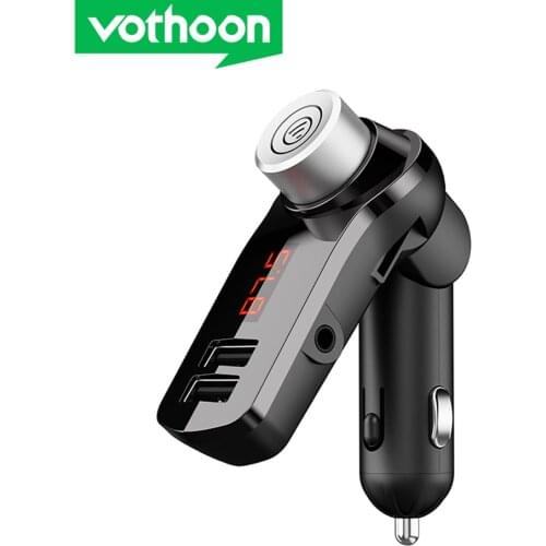 VOTHOON FM Transmitter Handsfree Bluetooth Car Kit MP3 Player With 3.1A Dual USB Car Charger FM Modulator Transmiter