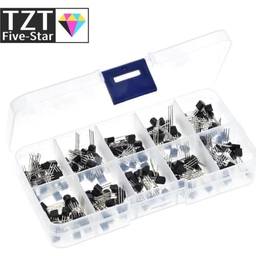 BC337 BC327 2N2222 2N2907 2N3904 2N3906 S8050 S8550 A1015 C1815 10Values*20pcs=200/set Transistors Box Pack Transistor kit TO-92