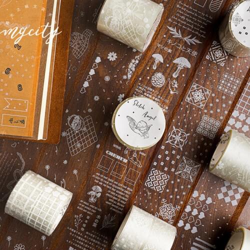 White angel girl Lace PET Washi Tape cute Decorative Adhesive Tape DIY Scrapbooking Sticker Label Stationery