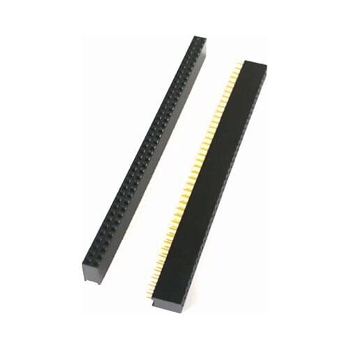 Free shipping 100PCS 2.54mm 2x40Pin 80 Pin Female Double Row Straight Header Connector Socket