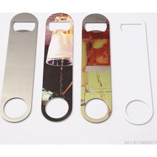 Free Shipping Sublimation Blank Stainless Steel Bottle Opener Heat Transfer Printing Beer Bottle Opener DIY Craft ly5 wholesales