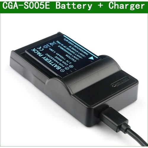 CGA-S005 S005A S005E DMW-BCC12 Digital Camera Battery + Charger for Panasonic DMC FS1 FS2 FX01 FX07 FX3 FX8 FX9 FX10