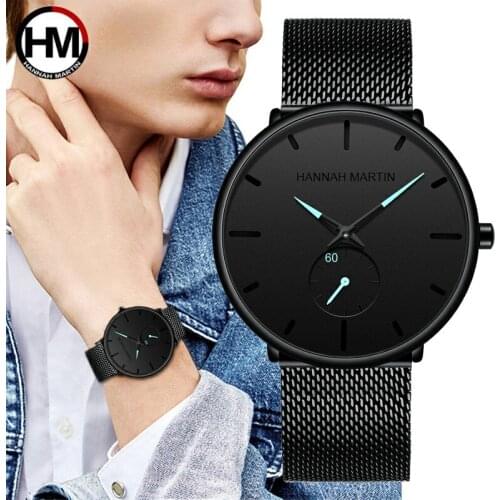 Men Watch Luxury Brand Fashion Ultra Thin Waterproof Quartz Watches Stainless Steel Mesh Belt Business Clock relogio masculino