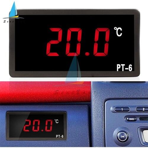 -40~110℃ Digital Car Thermometer Vehicle Temperature Meter Monitor PT-6 AC 220V Automotive Thermometer with NTC Sensor