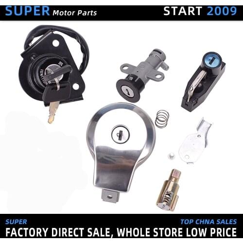 Ignition start Switch lock set Fuel tank cover helmet seat add keys For Yamaha XV250 XV400 XV125 Virago Motorcycle Accessories